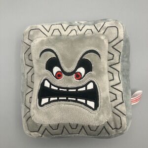 Nintendo Official Super Mario Thwomp Cushion Pillow Plush 6" Gray Suction Hanger